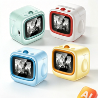Imprimante photo instantanée portable sans fil AI Factory Kids Mini Red Box, avec activation vocale, batterie 1200 mAh, papier 57x25 mm