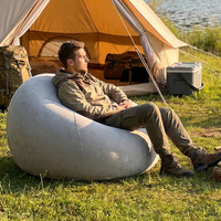 Canapé gonflable floqué transfrontalier pour l'extérieur, le camping et les festivals de musique, banquette tatami pouf, modèle compact très populaire