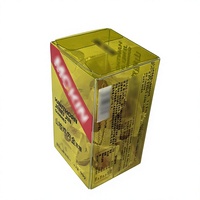 Boîte en plastique PET transparente personnalisée pour l'emballage de bonbons gélifiés, boîte pliable transparente, impression personnalisée pour les compléments alimentaires et les bonbons