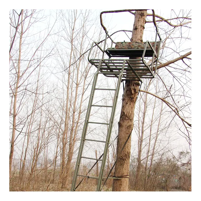 Barato simples escalada treestand escada para dois homens suprimentos auxiliar de caça