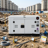 Kupfer-Wechselstromgenerator CE-Zertifiziert 12kW 15kW 20kW 30kW Mit ATS Zweizylinder Doppelspannung 50 kVA Dieselgenerator für den Außenbereich