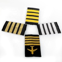 Patch uniforme de sécurité en tissu tissé personnalisé compagnie aérienne et épaulettes de pilote à vendre