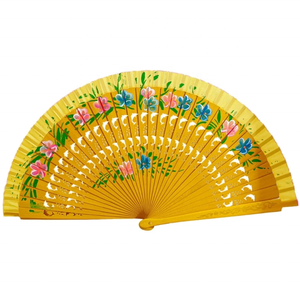 Éventail pliant vintage espagnol FAREA pour femmes, <span class=keywords><strong>peinture</strong></span> florale double face, éventail en bois bohème pour la danse, la décoration <span class=keywords><strong>de</strong></span> festival - Product Image 1