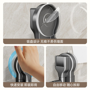 ที่แขวนผ้าขนหนูแบบหมุนได้พร้อมถ้วยดูดติดผนัง วัสดุโลหะ ABS พับเก็บได้ ที่แขวนในห้องน้ำ ดีไซน์ทันสมัย โซลูชั่นจัดเก็บ - Product Image 4