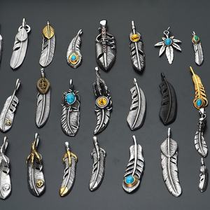 Collares con Colgantes de Plumas, Múltiples Estilos, Acero Inoxidable, Joyería para Hombre y Mujer, Accesorios en Oferta 2024 - Product Image 3