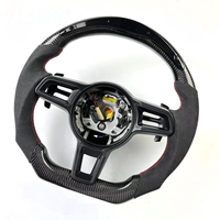 Volant sport en fibre de carbone LED personnalisé compatible avec Porsche 911 991 918 718 970 958 Panamera Macan Cayenne Cayman