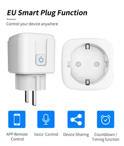 SIXWGH EU Wifi Smart Plug Socket Steckdose Monitor Timing-Funktion Tuya Smart Life Alexa Sprach steuerung Steckdose