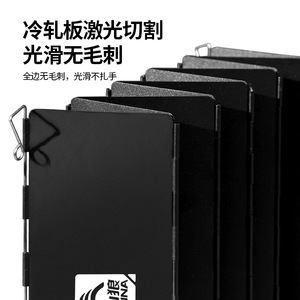 Portable Gas <b>Stove</b> Wind Deflector Large Foldable Black Plastic Outdoor Camping Windproof Cover - Product Image 5