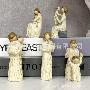 ตุ๊กตาตกแต่งธีมครอบครัว 2 ชิ้น สไตล์ชิคเก๋ๆ ของขวัญวันแม่สำหรับตกแต่งห้องนั่งเล่นตกแต่งบ้าน - Product Image 2