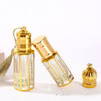 Botol Parfum Roller Mewah 3ml 6ml 12ml Botol Silinder Kaca Kosong Roll-on Botol Minyak Parfum Premium Roll on