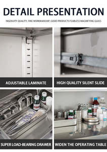 مجموعة وحدات من الفولاذ المقاوم للصدأ ، بأقفال لطب الأسنان مع أقفال لاستخدام غرف الاستشارة في المستشفيات - Product Image 6