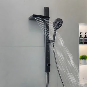Système <span class=keywords><strong>de</strong></span> <span class=keywords><strong>douche</strong></span> mural avec douchette pluie, douchette à main, jets latéraux et mitigeur 3 voies - Product Image 1
