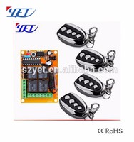 YET003 Control Remoto Inalámbrico RF de 2/4 Botones con Código Variable para Puerta de Garaje, Puerta Enrollable, Controlador de Puerta Corredera Metálico
