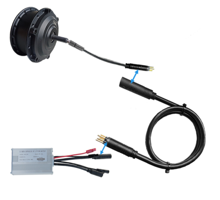 Câble D'Extension Moteur Vélo Électrique 9 Broches 130 Cm - Pour Connecter Moteur Bafang Au Contrôleur - Conversion, Réparation - 7