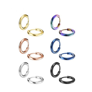 Cartilage Helix Lobes <strong>Sleeper</strong> Hoop <strong>Earrings</strong> for <strong>Men</strong> Women 8mm/10mm/12mm/14mm Stainless Steel Hypoallergenic Round Hoop <strong>Earrings</strong> - Product Image 2