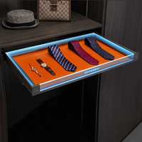 Boîte en tissu tiroir organisateur plateau garde-robe placard dissimulé glissière panier de rangement support accessoires