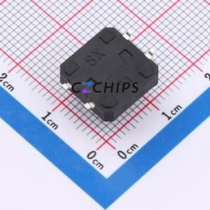 HX 12x12x7.3TPFT-Y Tactile Switch SMD,12x12mm Switch Single Pole Single Throw Square Button 2.5N Vertical Mount - Product Image 2