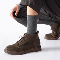 Chaussettes en coton biologique et bambou noir pur pour hommes, longues, mi-mollet, avec motif par sublimation, idéales pour les affaires – Cadeau du fabricant