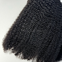 Extensions de cheveux humains vierges Remy mongols super double drawn, bouclés afro 4A-4C, pour femmes noires - Vente en gros, sans pointes fourchues