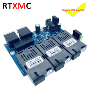 Rtxmc sợi Quang Phương tiện truyền thông chuyển đổi 3sc 2rj45 rpoe 100m nhanh chóng đảo ngược PoE 5 cổng nhanh <span class=keywords><strong>Ethernet</strong></span> <span class=keywords><strong>Swith</strong></span> 3fo 2lan pcba 3f2e FTTH 30V - Product Image 3