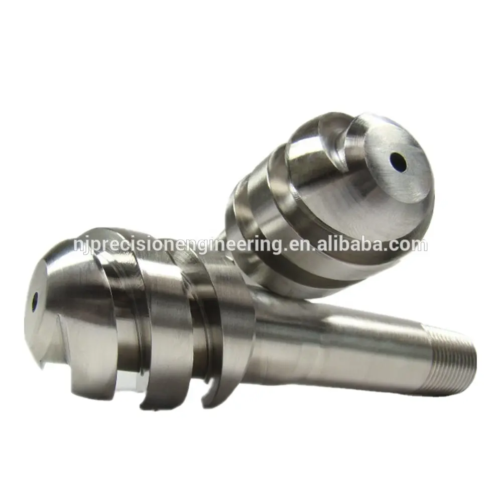 cnc turning part stainless machinery aluminum cnc turning parts spiral thread shaft cnc turning