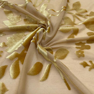 Оптовая продажа, самая популярная выжженная шелковая бархатная ткань, эластичная полиэфирная нейлоновая спандекс ткань для модного платья - Product Image 4