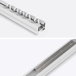 Белый канальный плоский занавес, потолочный моторизованный рельс, рельс для занавесок, поддерживаемый на заказ промышленный ветровой занавес - Product Image 6