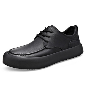 Chaussures de course à lacets pour hommes Veca Fashion Trend, style coréen, automne, cuir véritable, respirantes, semelle intérieure en EVA, semelle extérieure en caoutchouc épaisse - Product Image 5