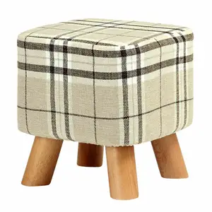 Pouffe实木小凳子针织现代奥斯曼凳子波西米亚设计Pouf编织簇绒摩洛哥脚凳Poufs