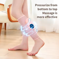 Appareil de massage des jambes à compression d'air sans fil, masseurs de mollets avec thérapie thermique pour la circulation et le soulagement de la douleur