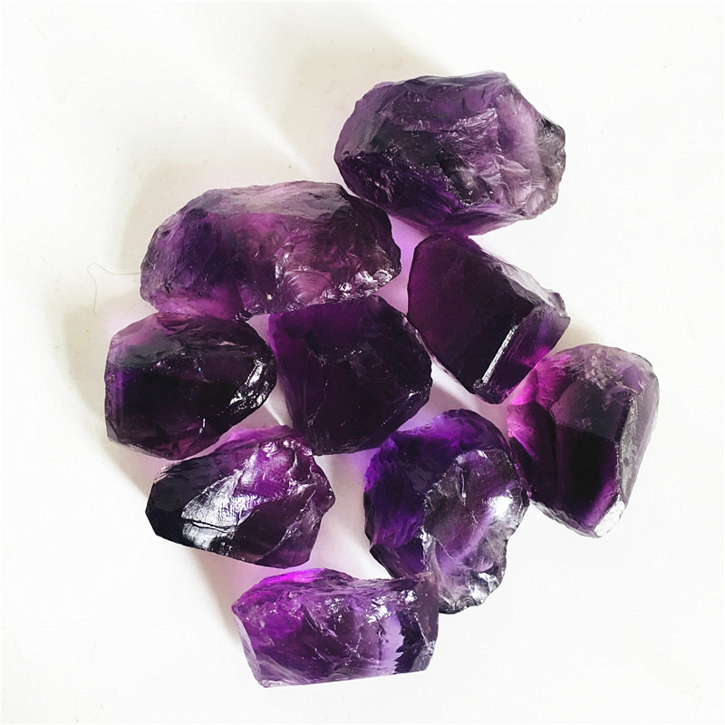 Natural crystal gemstones rough stone amethyst stone raw for faceting