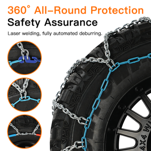 Bohu 유니버설 겨울 타이어 스노우 체인 비상 케이블 트럭 타이어 스트랩 눈 조건을위한 효과적인 견인 - Product Image 4