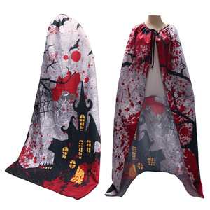 Nouvelle cape/écharpe d'Halloween pour cosplay, cape de Déesse de la Mort/maître des sortilèges avec impression numérique, écharpe effrayante. - Product Image 6