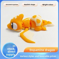 Ornements décoratifs imprimés en 3D Dragon Glass, jouets créatifs faits à la main, cadeau artisanal, thème animal Dopaminosaurus, pour les 4-6 ans