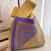 Bolsa de Compras de Poliéster Resistente, Tejido Flyknit, Precio de Fábrica, Uso Diario, Gran Capacidad, Tejido 3D