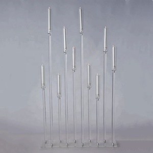 Grand chandelier en cristal transparent, pièce maîtresse de Mariage, <span class=keywords><strong>bougeoir</strong></span> en acrylique, 8 bras, candélabre pour décoration de fête et de Mariage - Product Image 2