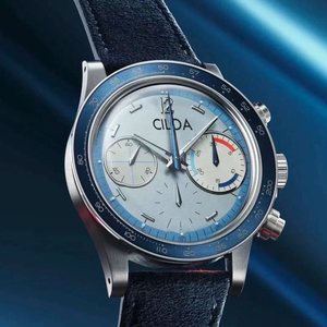 Reloj CILOA azul redondo para hombre, personalizable, nuevo regalo de lujo para novio, moderno, impermeable, reloj de cuarzo de alta calidad - Product Image 5