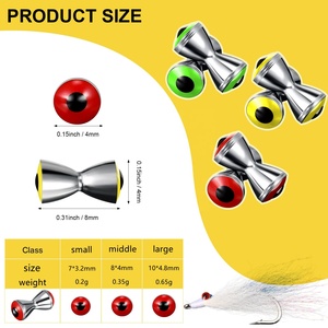 10 pièces par sachet, Matériaux <span class=keywords><strong>de</strong></span> pêche <span class=keywords><strong>pour</strong></span> la fabrication <span class=keywords><strong>de</strong></span> leurres, Yeux lestés réalistes en laiton <span class=keywords><strong>pour</strong></span> la pêche, Yeux haltères <span class=keywords><strong>pour</strong></span> la pêche à la mouche, <span class=keywords><strong>pour</strong></span> lac, rivière, ruisseau - Product Image 4