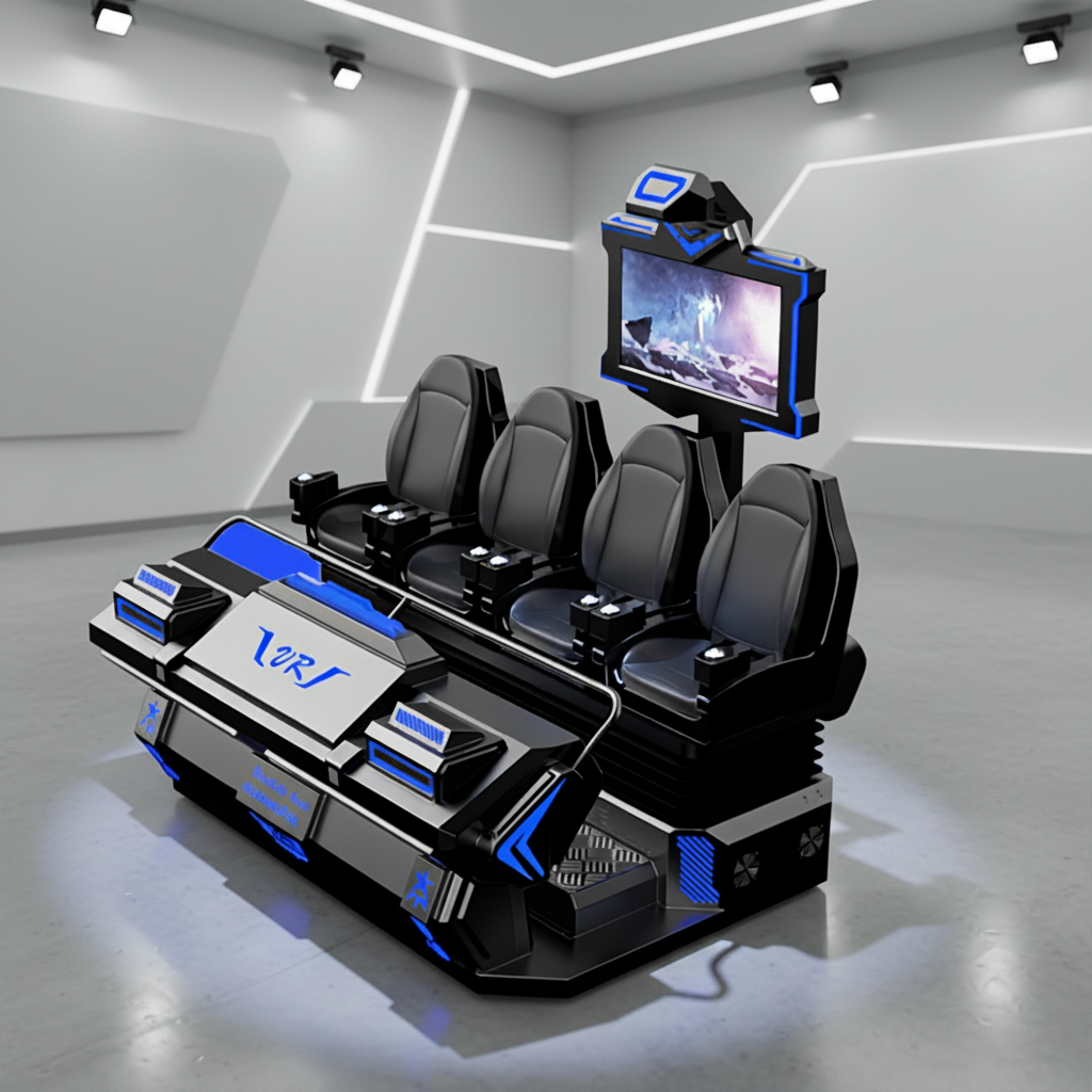4-Seat 9D VR Arcade Machine | Multi-Player Virtual Reality Simulator Ride, Commercial Amusement Equipment for Shopping Malls & Family Entertainment Centers (Kuwait)