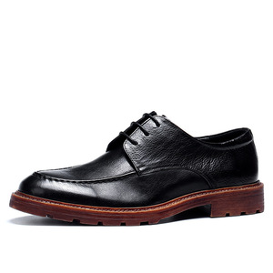 Spring new style men's formal business Oxford leather <b>shoes</b> with breathable brogue design men's casual <b>shoes</b> British style - Product Image 5
