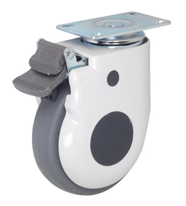 Kunststoff-Dreh platte Gewindes tiel Medical Castor Hospital Bed <span class=keywords><strong>Caster</strong></span> <span class=keywords><strong>Wheel</strong></span> - Product Image 2