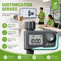 Temporizador de Riego Digital OEM IP65 con Pantalla LCD de 2.5'', Retraso por Lluvia de 24-72H, 116PSI, Programable para Manguera de Jardín y Riego por Goteo en Macizos Elevados