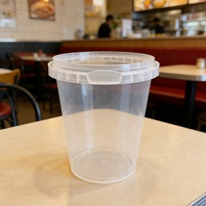 Conteneur alimentaire rond transparent en PP de 400 ml de qualité supérieure, bol en plastique portable pour la soupe à emporter et le stockage de desserts frais - Product Image 1