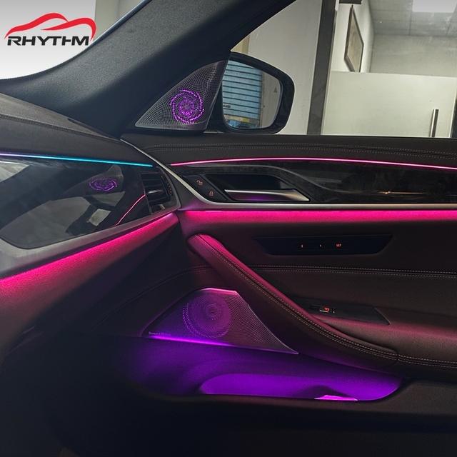 Rhythm Three-Auto Interior Lighting Three-Dimensional Relief Ambient Light with Original Adjustment Audio for BMW
