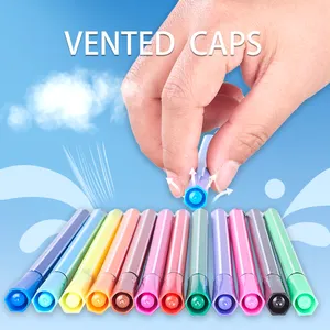 12-Color Water-Based Paint Pen Set Washable Watercolor Pencil Set With Cute Barrel Kids Art Markers Gift Pen