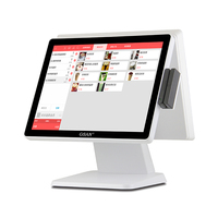 Caja Registradora Digital al por Mayor, PC Táctil con Windows, Sistema POS Todo en Uno, Pantalla Táctil Dual de 15 Pulgadas, Sistema POS en Venta