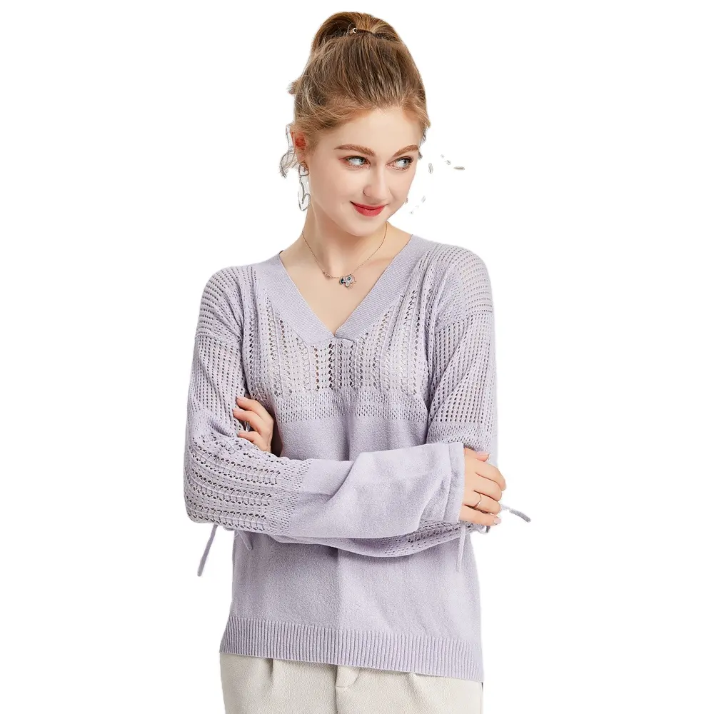 Nieuwste Hoge Kwaliteit Acryl Nylon Solide Hoodies Vrouwen Voorzien Kap Sweatshirt