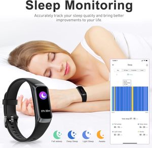 Fitness Tracker Spurkey Monitoraggio Continuo di Frequenza Cardiaca, Ossigeno nel Sangue, Sonno, Contapassi, Calorie, Pressione Sanguigna IP68 Smart - Product Image 3