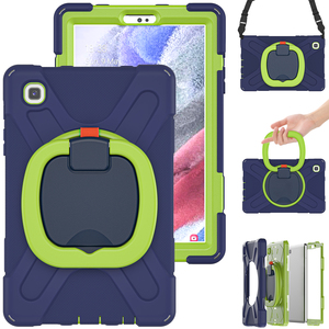 Custodia Ibrida Integrale con Supporto Girevole a 360° e Cinghia per <span class=keywords><strong>Tablet</strong></span> <span class=keywords><strong>Samsung</strong></span> <span class=keywords><strong>Galaxy</strong></span> Tab <span class=keywords><strong>A7</strong></span> <span class=keywords><strong>Lite</strong></span> 8.7 SM-T220 T225 - Product Image 1