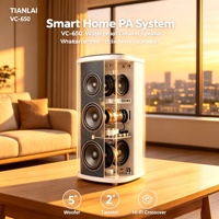 Speaker Kolom PA Outdoor HK 20W-80W IP65 Tahan Air 100V Dua Arah untuk Pemasangan di Dinding, Cocok untuk Sekolah, Taman, dan Pengumuman Publik